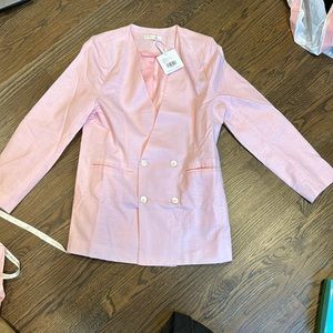 Vita grace linen blazer and short SET pink size small new with tags